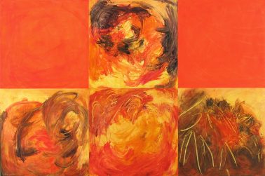 Abstracte schilderijen kleuren Sporen 3-6